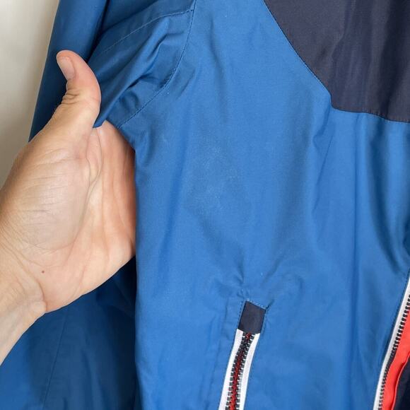 TRIBORD Decathlon Sailing 100 Hooded Rain Jacket Blue Sz S Waterproof Outdoors - Picture 14 of 15